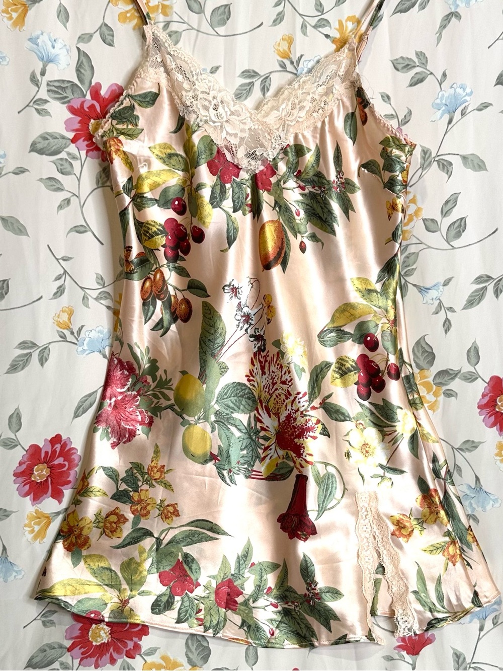ATRIUM INTIMATES BOTANICAL SLIP DRESS WOMENS SIZE S